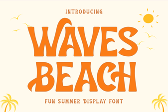 Waves Beach Font for Creative Design Projects